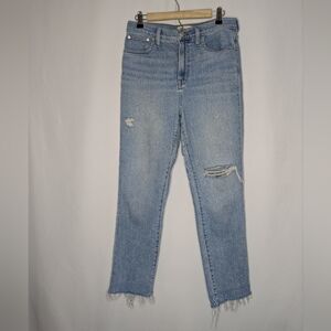 Madewell Women's Light Blue Distressed Perfect Vintage Jean Size 28